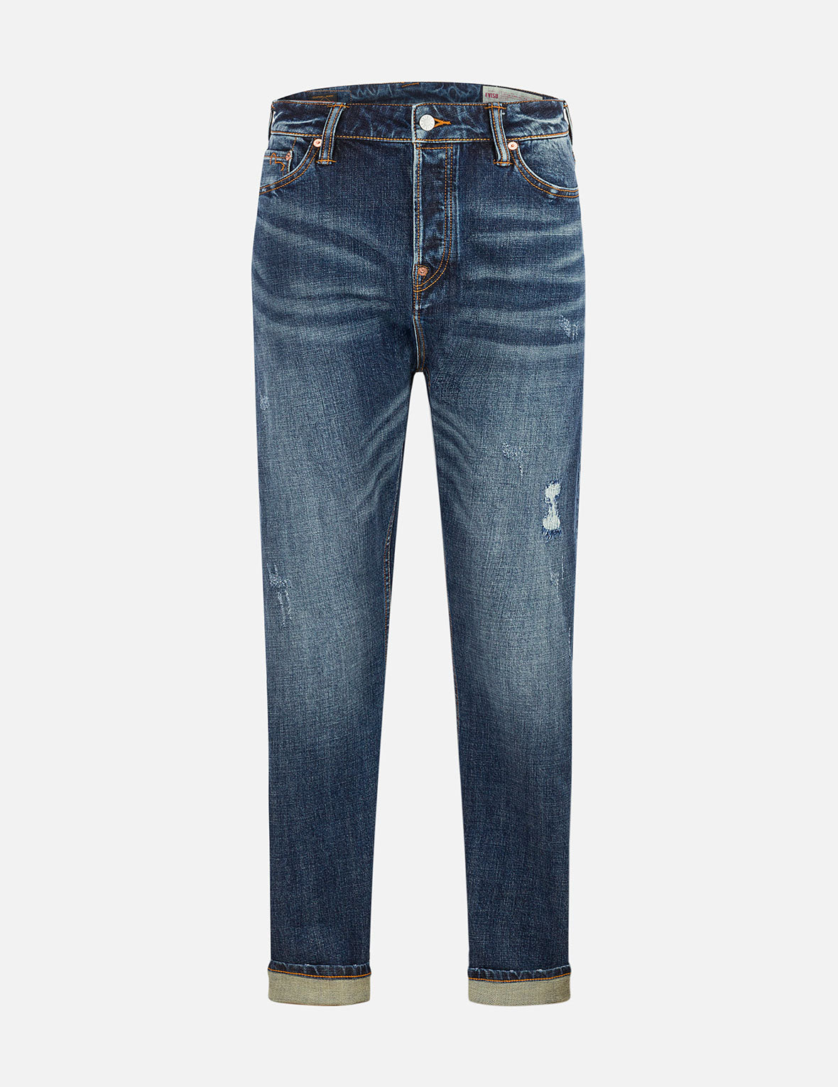Allover Kamon Print & Seagull Embroidery Pocket Slim Fit Jeans for Women - Trendy Vintage Denim Pants for Casual Wear, Street Style & Everyday Outfits
