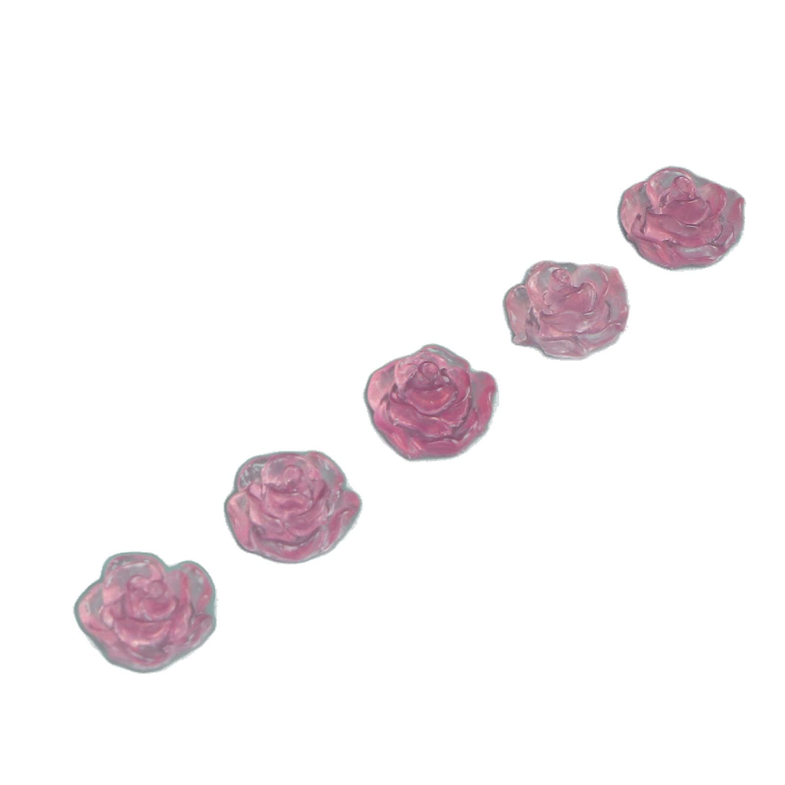 Ubersweet® 3D Flower Nail Art Decorations - Delicate Resin Nail Stickers for Women, DIY Manicure, Salon Supplies (Rose Red) - Perfect for Wedding, Party, and Special Occasion Nail Designs