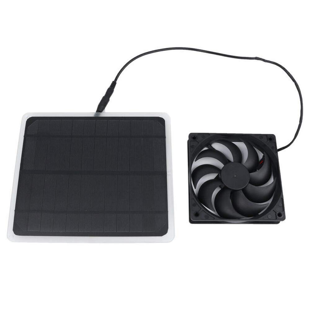 10W Solar Powered Mini Fan - Camping, Greenhouse & Ventilation