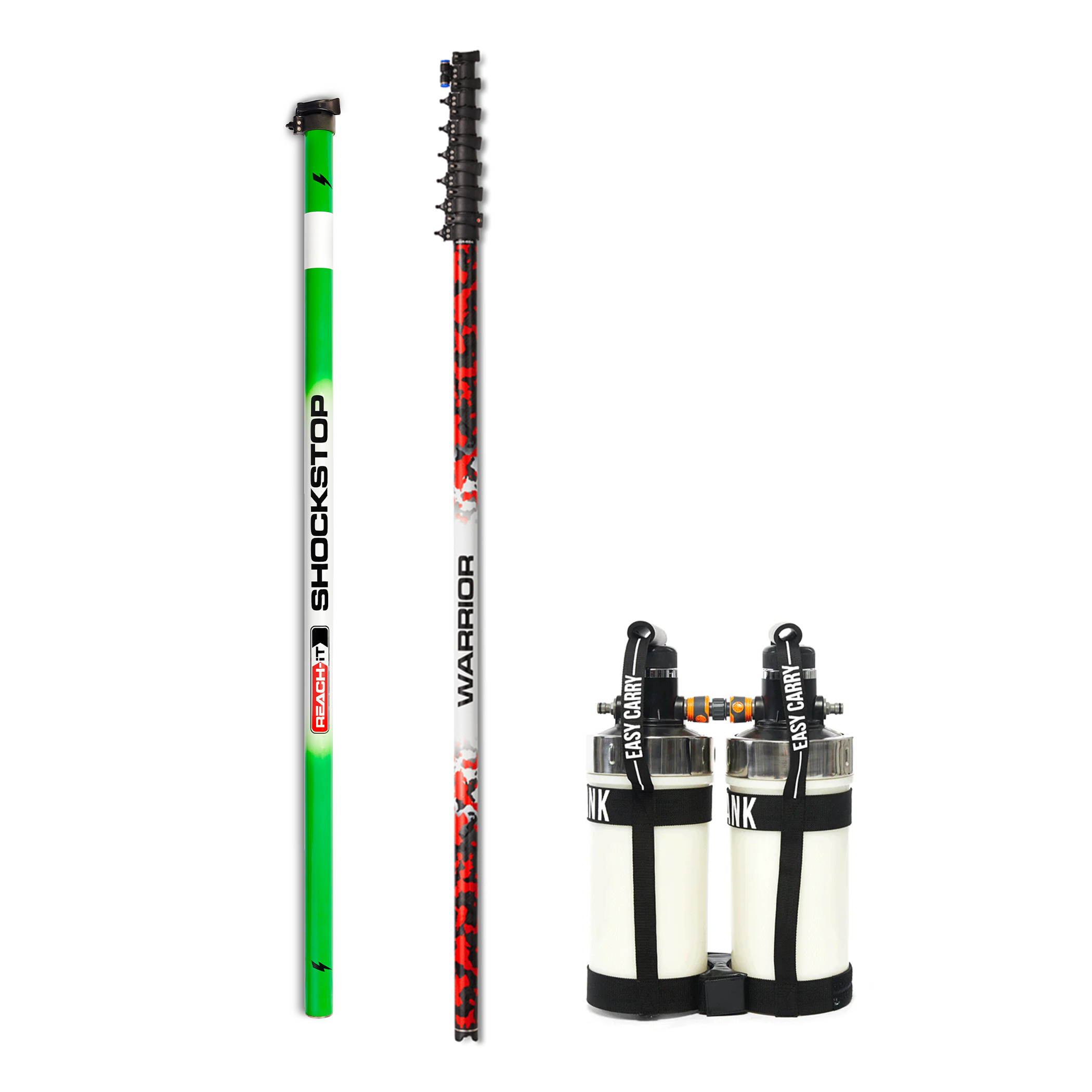REACH iT Professional Extendable Pole Pack - Adjustable Telescoping Pole for Cleaning, Painting & Maintenance - Perfect for High Ceilings, Windows & Hard-to-Reach Areas