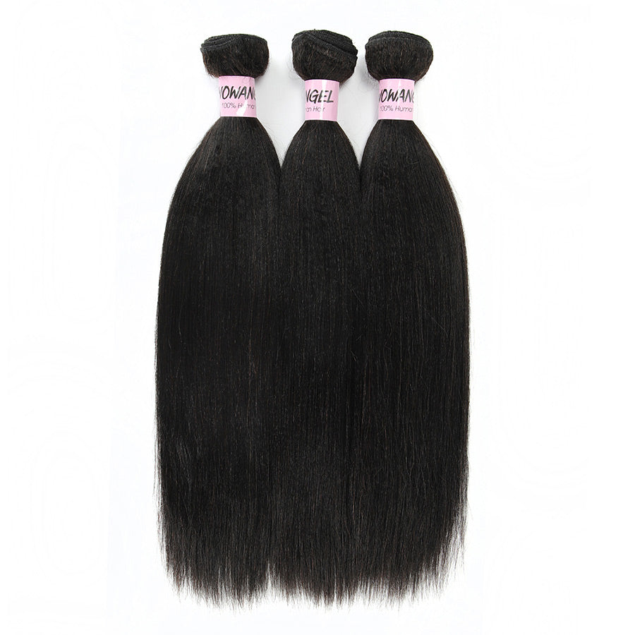 WOWANGEL 3-Piece Bundles Deal - 100% Human Hair Weaves in Loose Wave, Water Wave, Kinky Straight & Cambodian Curl Styles | Perfect for Sew-Ins, Wigs & Natural-Looking Hairstyles