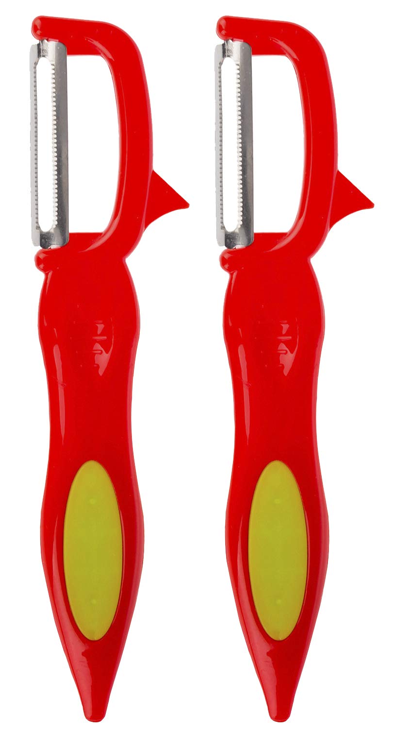 Heavy Duty Stainless Steel Vertical Blade Peeler - 2 Pack - Sharp Manual Vegetable Peeler for Potatoes, Carrots, Cabbage - Perfect for Kitchen Prep, Camping & Professional Cooking