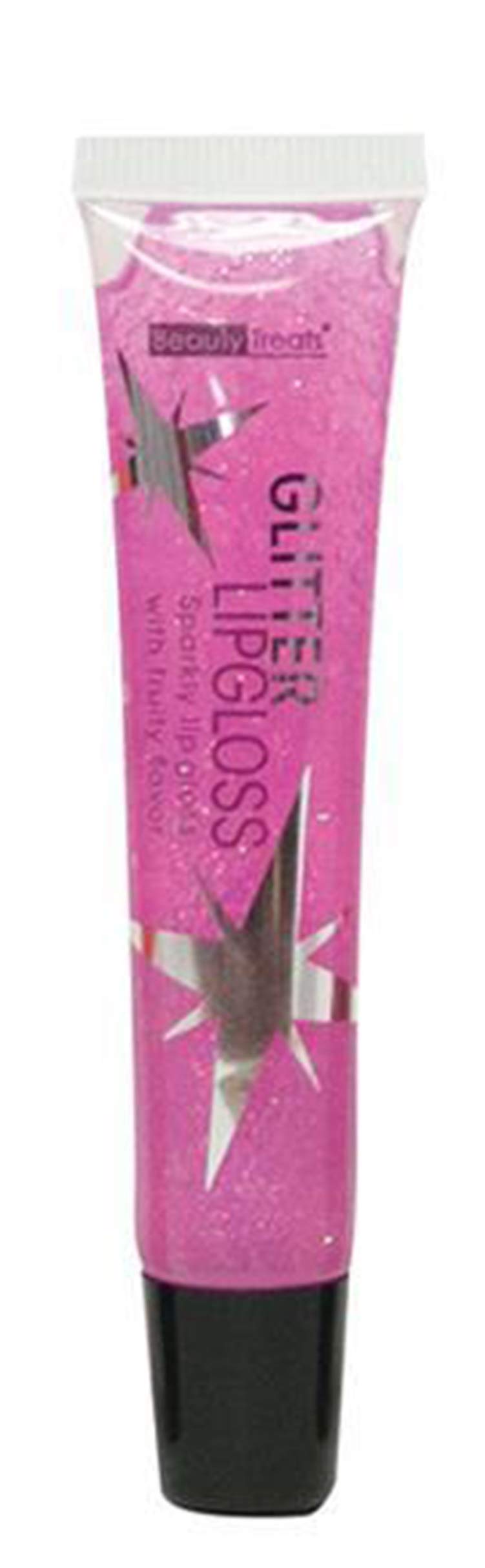 Fruit-Flavored Glitter Lip Gloss - Hot Pink Shimmer Lip Gloss for Women & Teens | Vegan, Non-Sticky, Long-Lasting | Perfect for Parties, Prom, Date Night & Everyday Wear