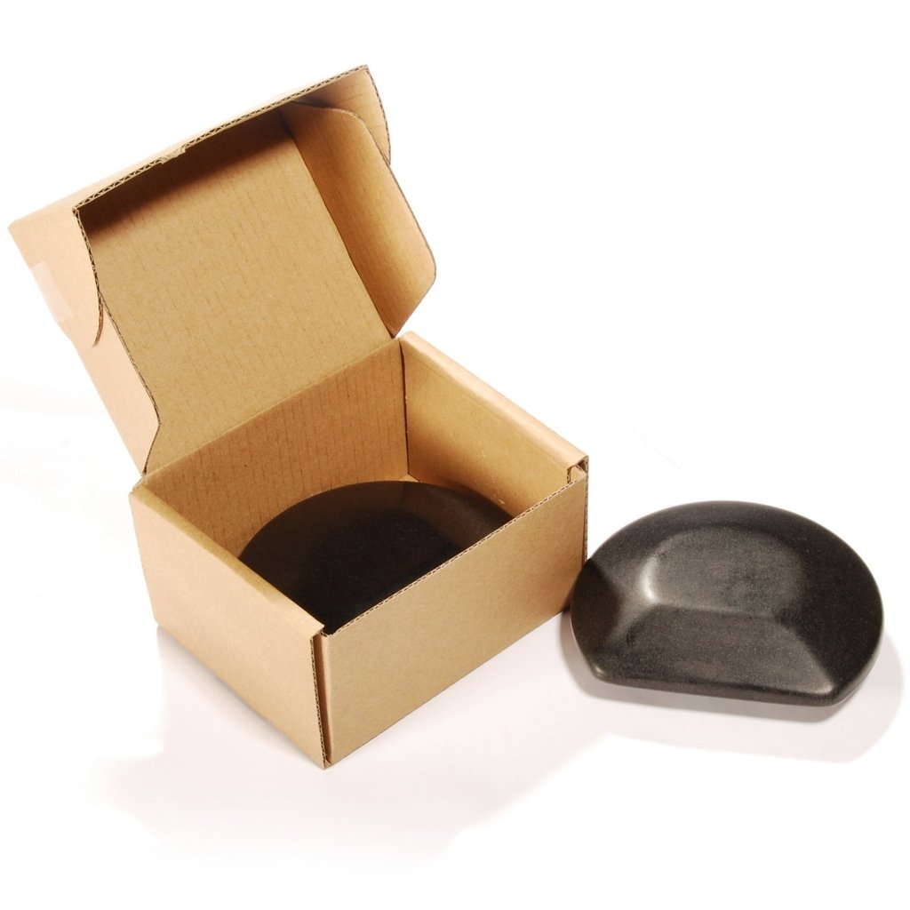 Premium 3/4 Round Basalt Hot Stone Massage Set - 2 Piece Pack for Relaxation & Gua Sha Therapy | Perfect for Spa, Home Use & Professional Massage Therapists