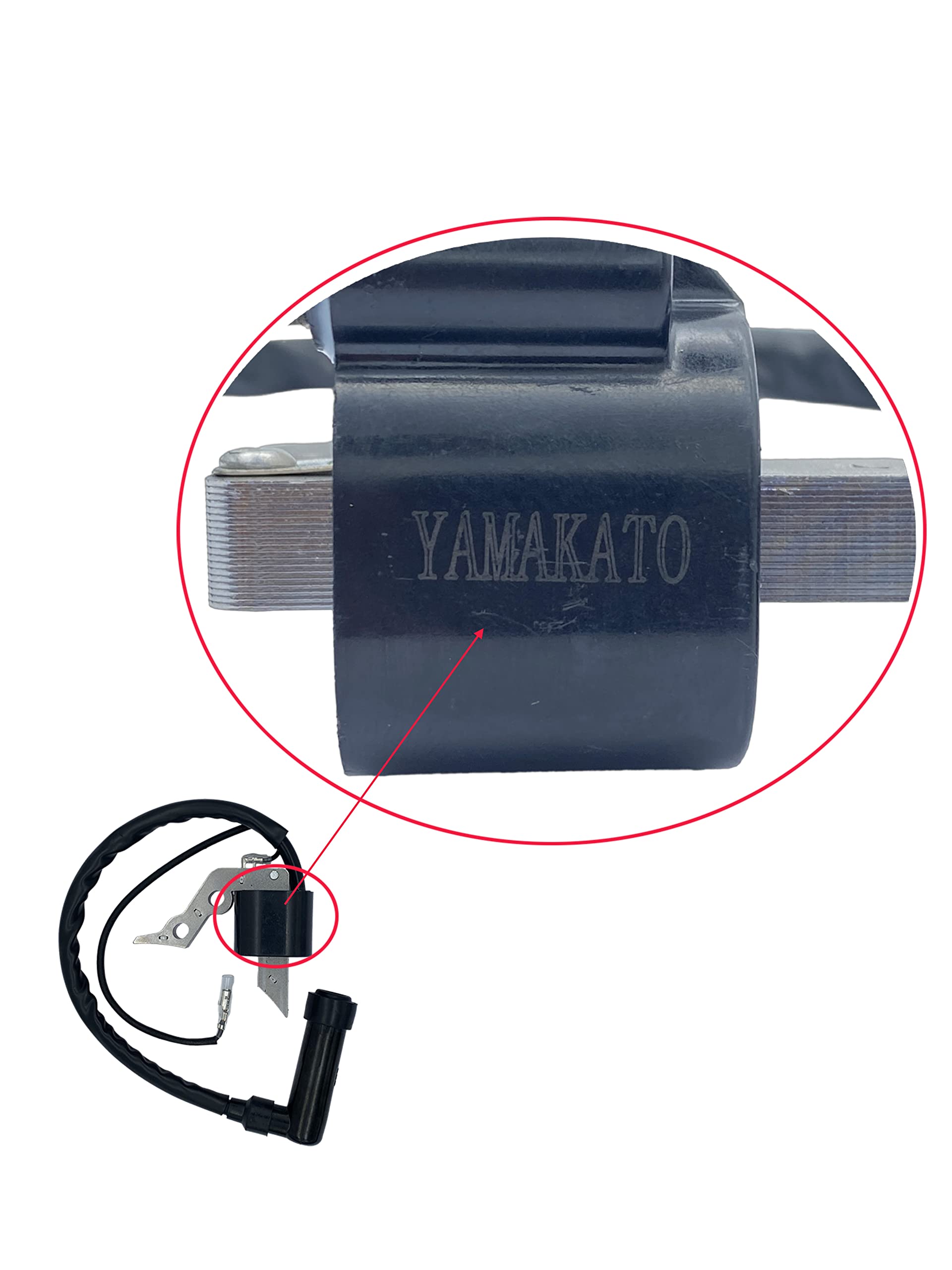 YAMAKATO Ignition Coil Compatible with Champion Generac Duromax Firman Wen Westinghouse Coleman ETQ Ryobi Predator Powermate 79cc 80cc 99cc Small Engine & Generators - OEM Replacement Part for Smooth Engine Starts & Reliable Power Supply