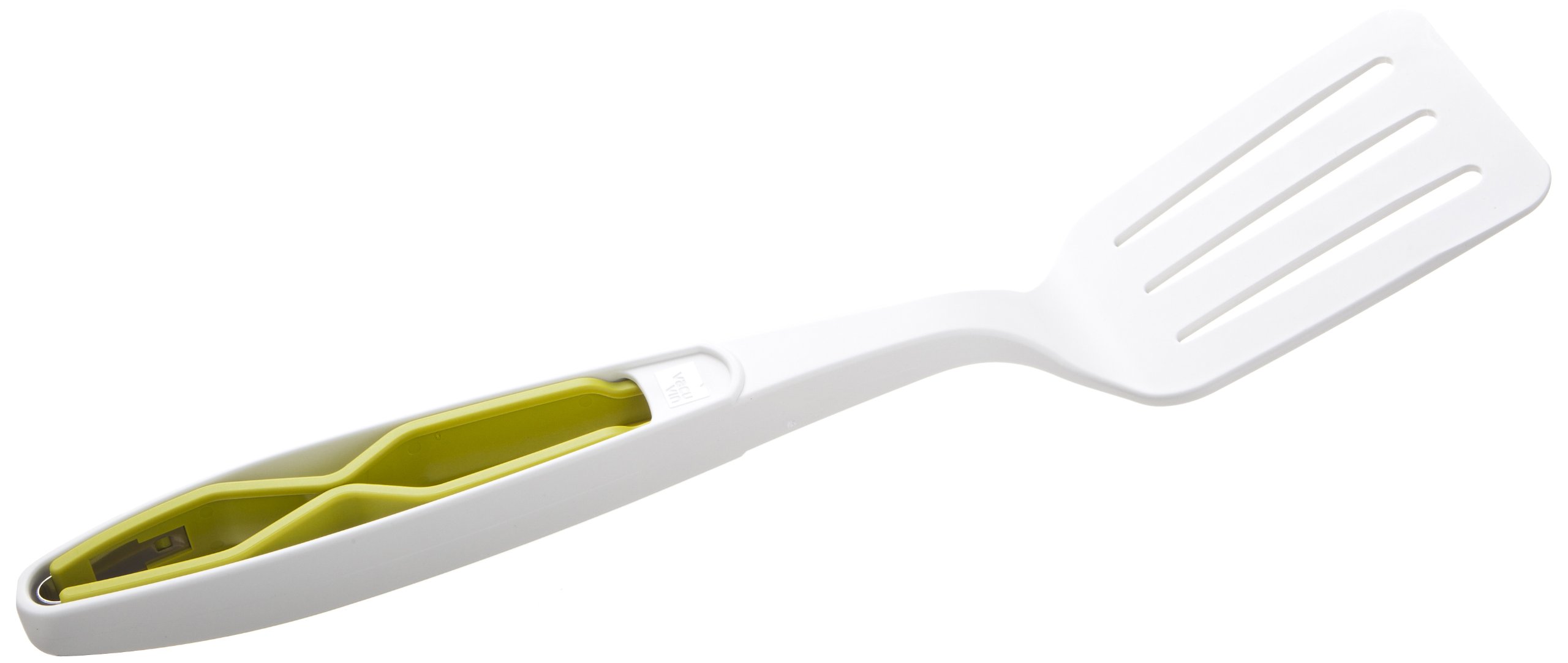 Tomorrow's Kitchen Plus Tools Turner and Tongs Set - White & Green Silicone Cooking Utensils for Flipping, Serving & Grilling - Perfect for Non-Stick Pans, BBQ & Kitchen Use