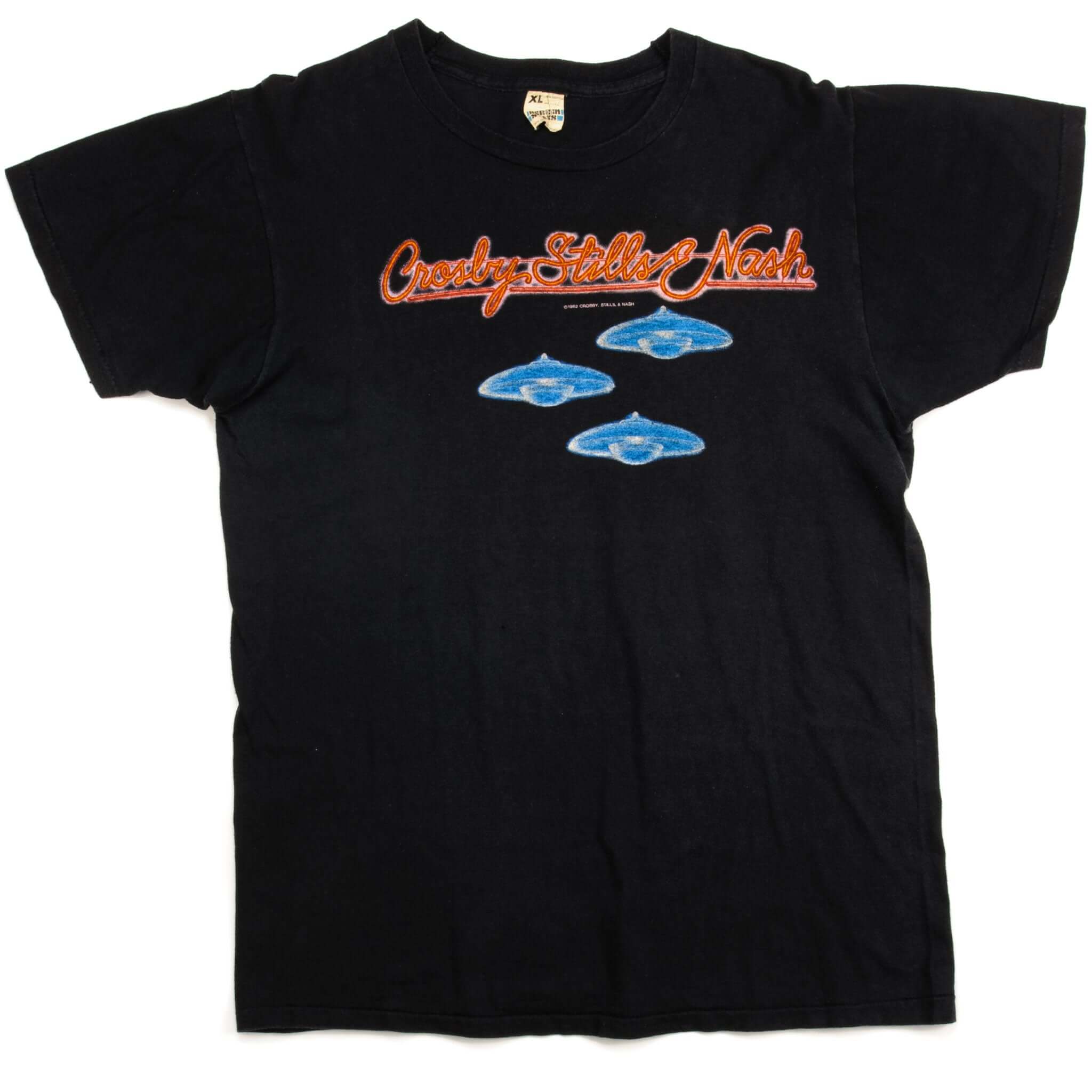 Vintage Crosby Stills & Nash Daylight Again Tour 1982 T-Shirt - Medium, Made in USA - Classic Rock Band Tee for Concerts & Casual Wear