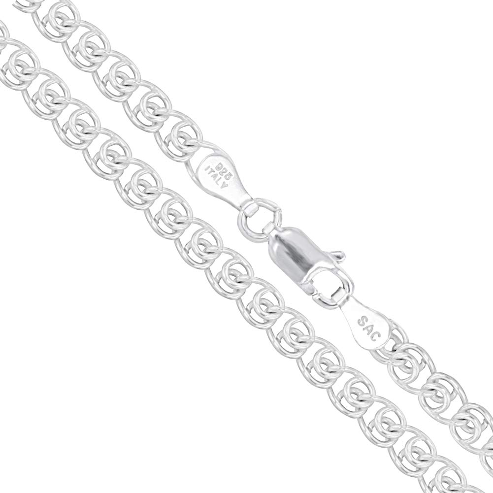 Sterling Silver 925 Italy Infinity Love Heart Chain Necklace for Women - Romantic Gift for Anniversary, Valentine's Day & Special Occasions