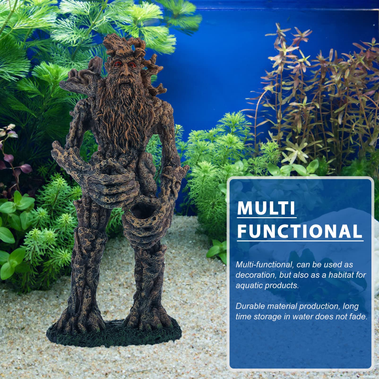 Zerodeko Aquarium Decor - Resin Treeman Ornament for Fish Tank, Betta Fish - Freshwater & Saltwater Use