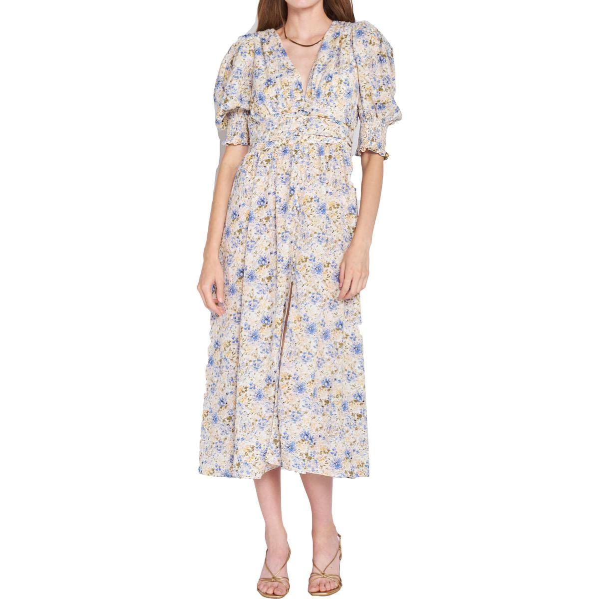 En Saison Women's Floral Print Long Maxi Dress - Elegant Summer Beach Dress for Vacation, Party & Casual Wear
