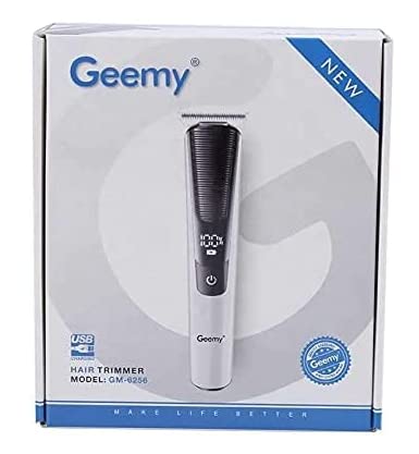Geemy Hair Trimmer for Men & Women - Rechargeable USB Cordless Clipper with Battery Percentage Display - Perfect for Home, Travel, and Salon Use