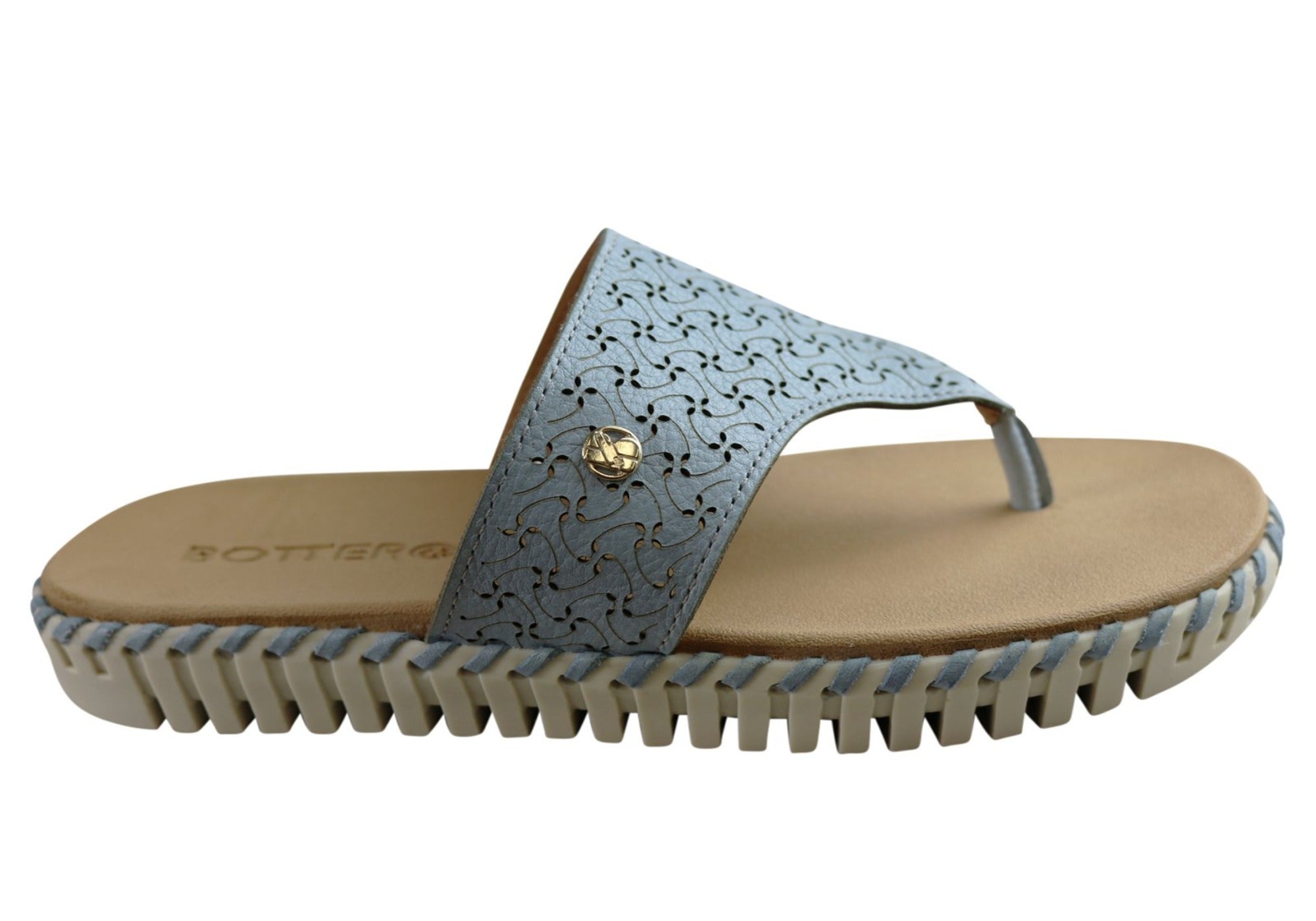 Bottero Bahamas Women's Comfortable Leather Flip Flops - Made in Brazil - Perfect for Beach, Pool & Summer Vacations