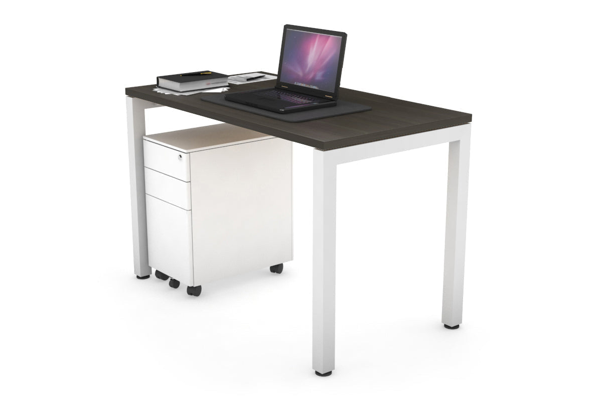 Quadro Square Legs Office Desk - 1000L x 600W Modern Workstation for Home & Office - Perfect for Remote Work, Study & Small Spaces