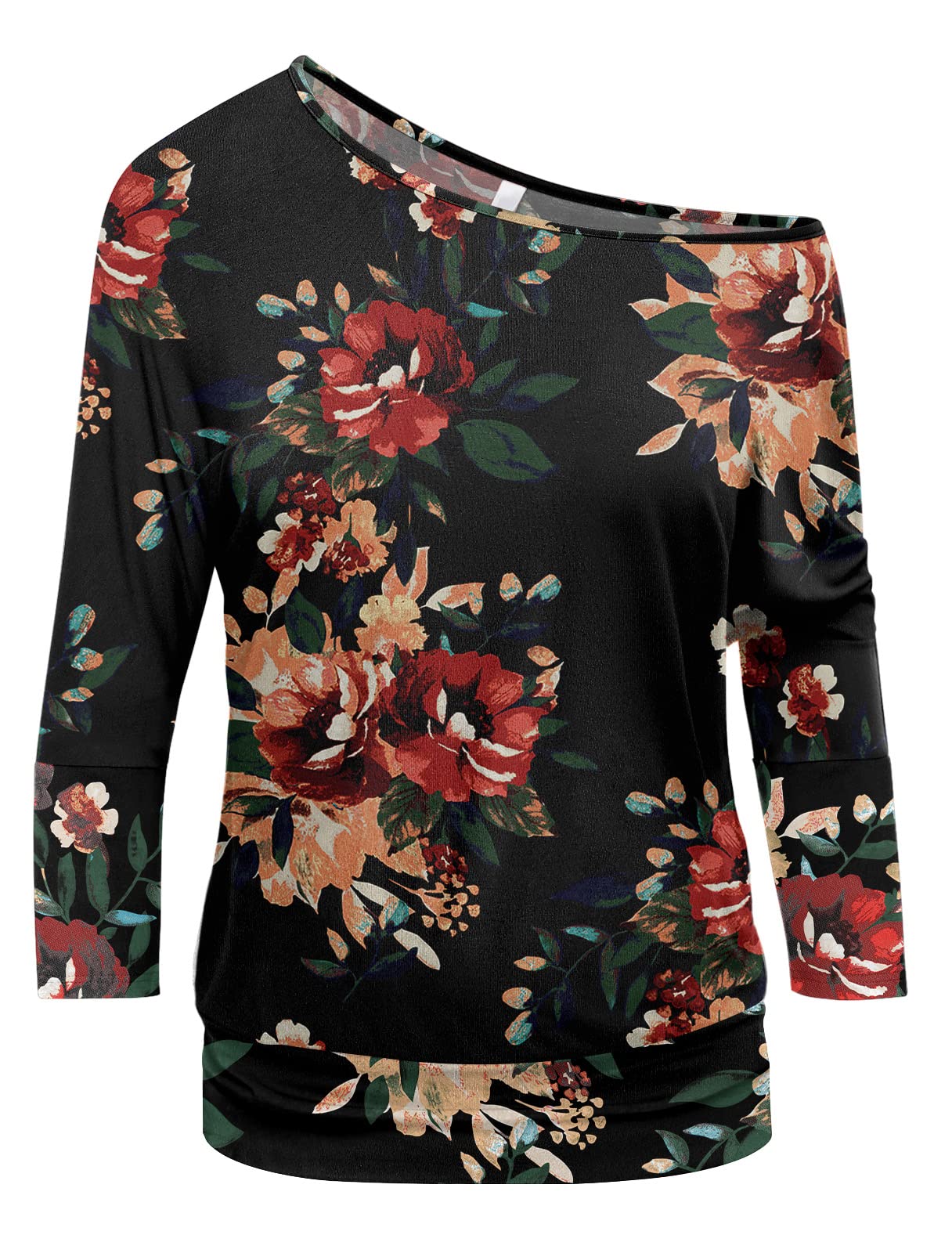 Sexy One Shoulder Tops for Women - AWULIFFAN Banded Waistband Shirts with 3/4 Sleeves | Perfect for Date Night, Club Outfits & Summer Fashion