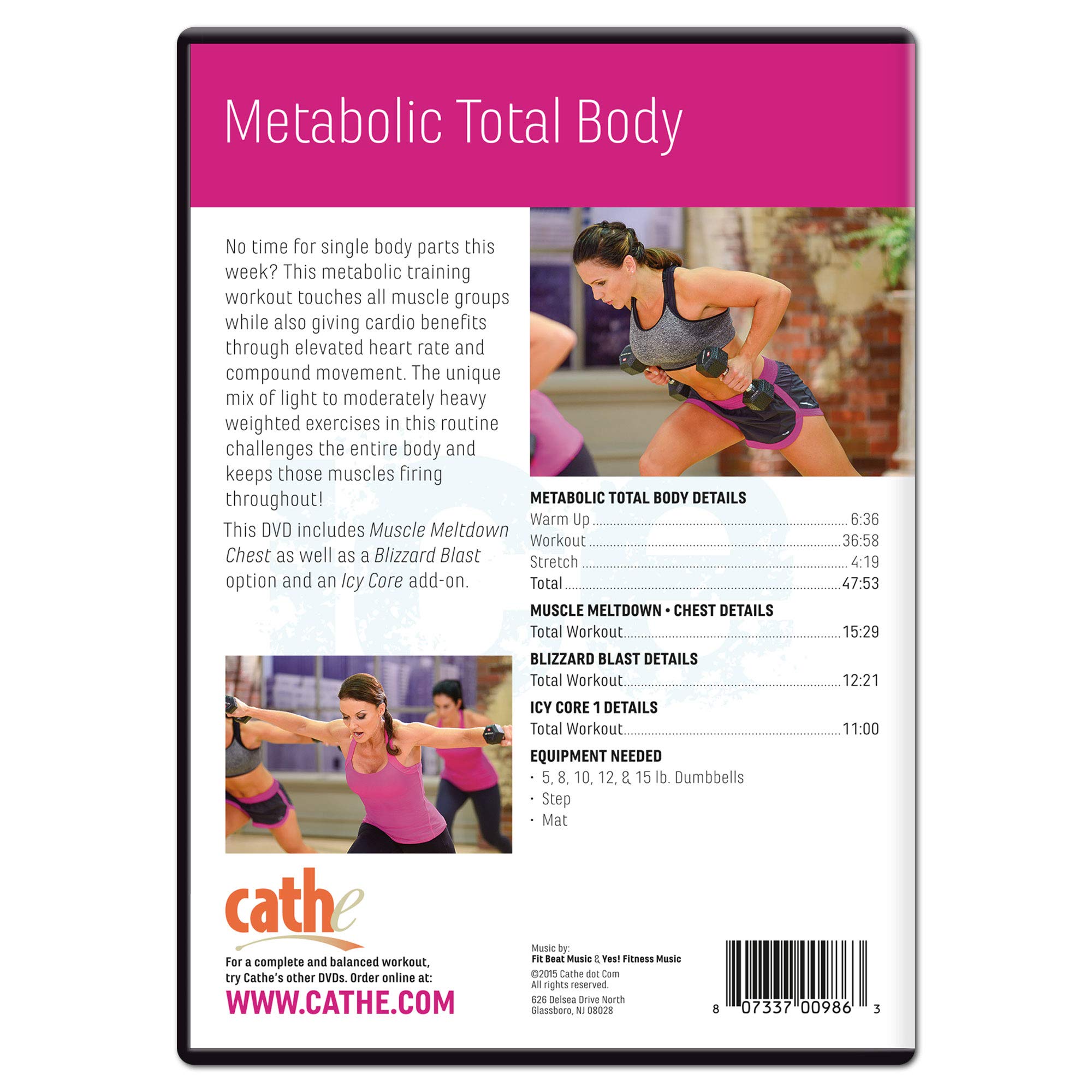 Cathe Friedrich's ICE Metabolic Total Body Workout - High-Intensity Fat Burning & Muscle Toning Exercise Program for Women | Home Gym & Weight Loss Training