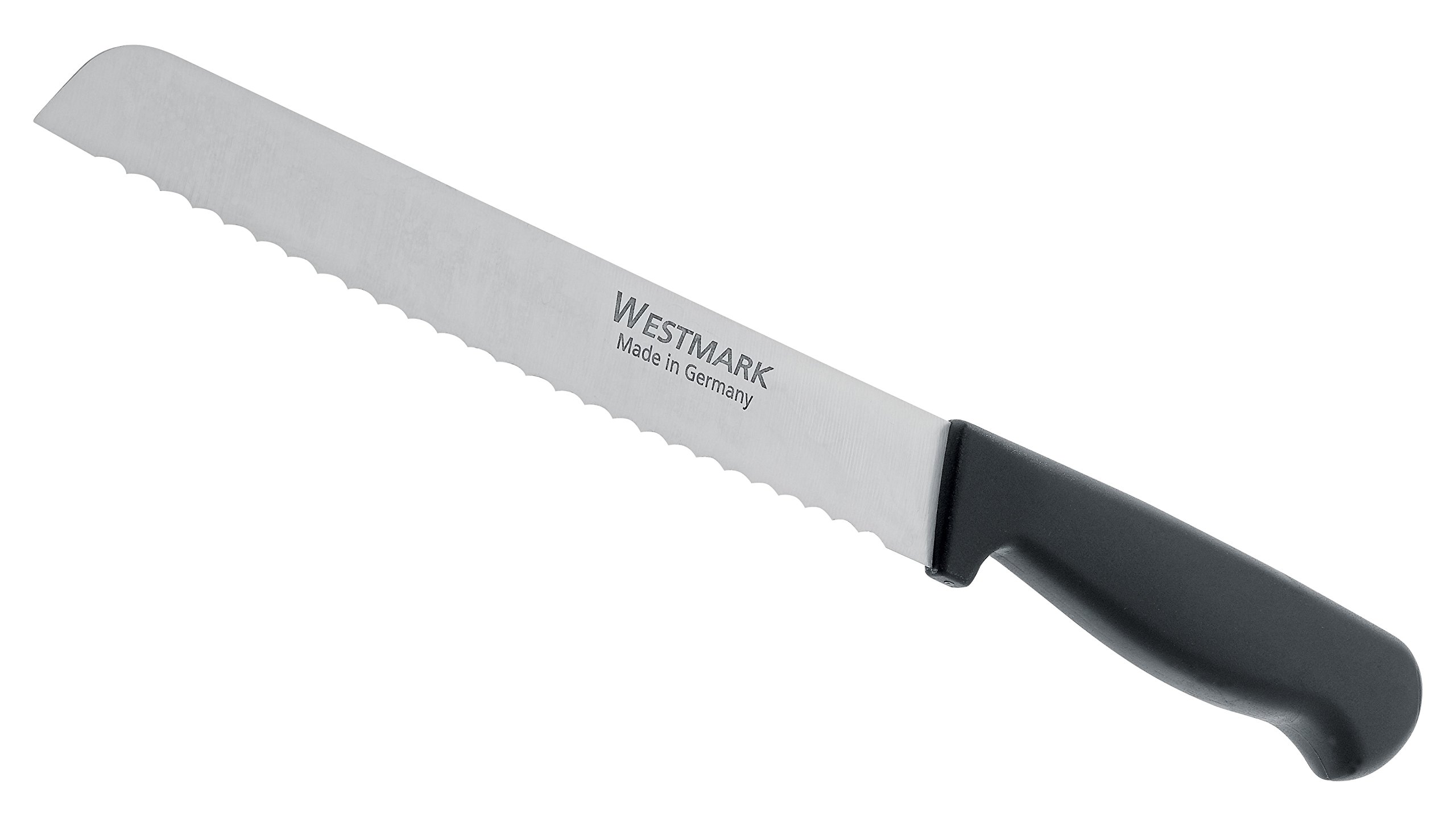 Westmark Germany 7.2-inch Stainless Steel Bread Knife - Ergonomic Black Handle for Effortless Slicing | Perfect for Baguettes, Sourdough & Homemade Bread Baking