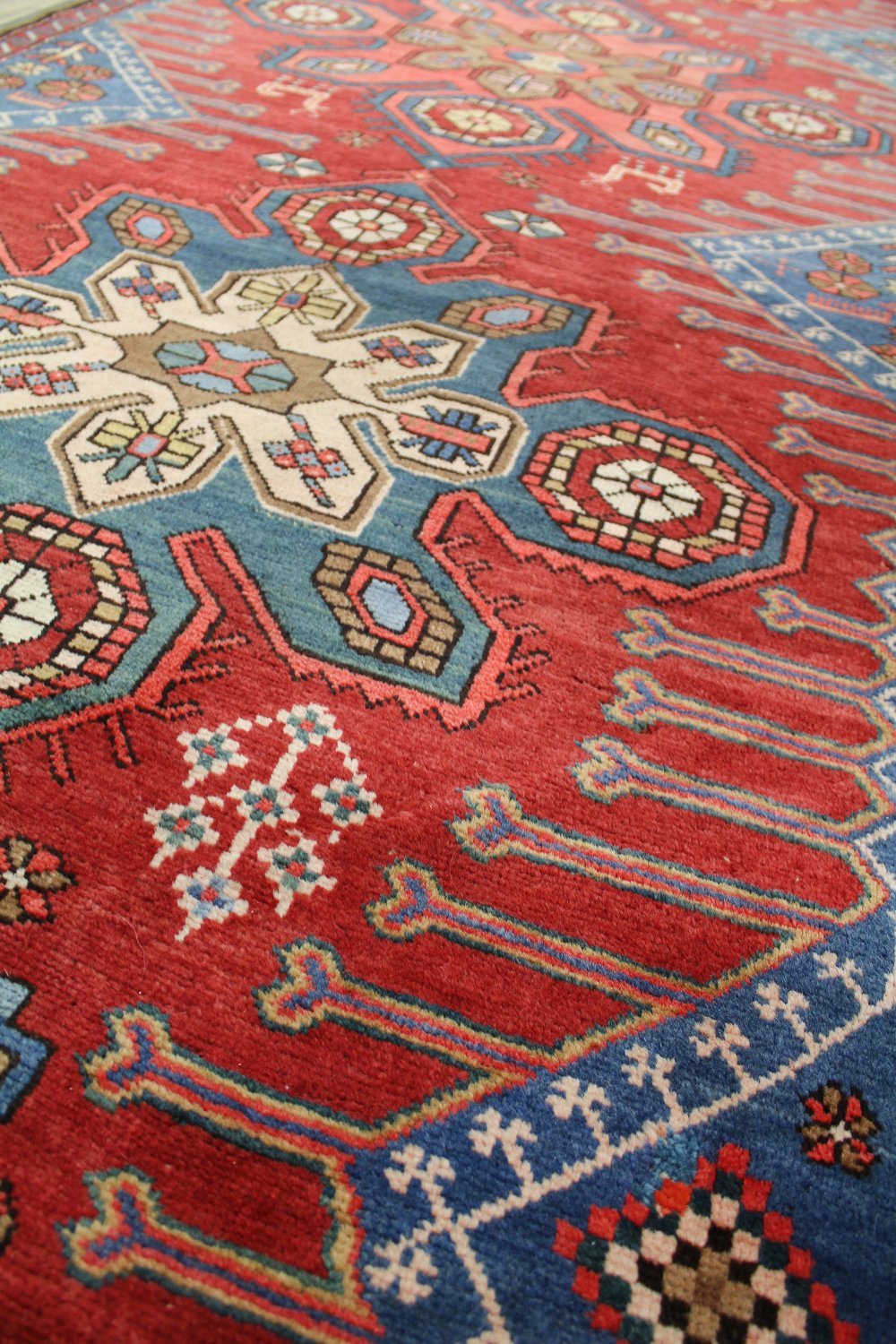 Vintage Karabagh Handwoven Tribal Rug - Authentic Caucasian Wool Carpet JF8110 | Perfect for Boho Home Decor, Living Room & Bedroom