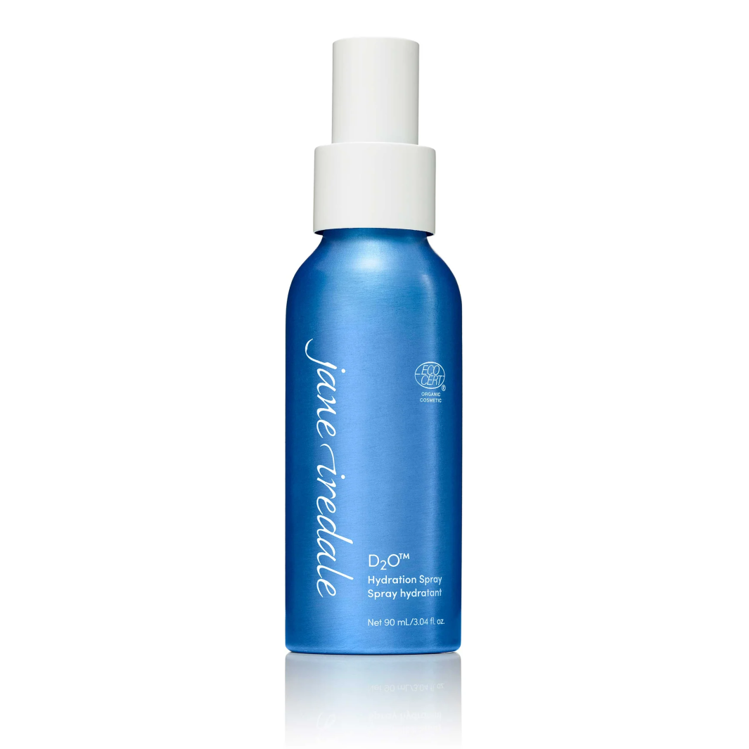 Jane Iredale D2O Hydration Spray - Refreshing Face Mist for Dry Skin | Makeup Setting Spray & Skin Hydrator for All-Day Moisture | Perfect for Travel, Gym & Office Use