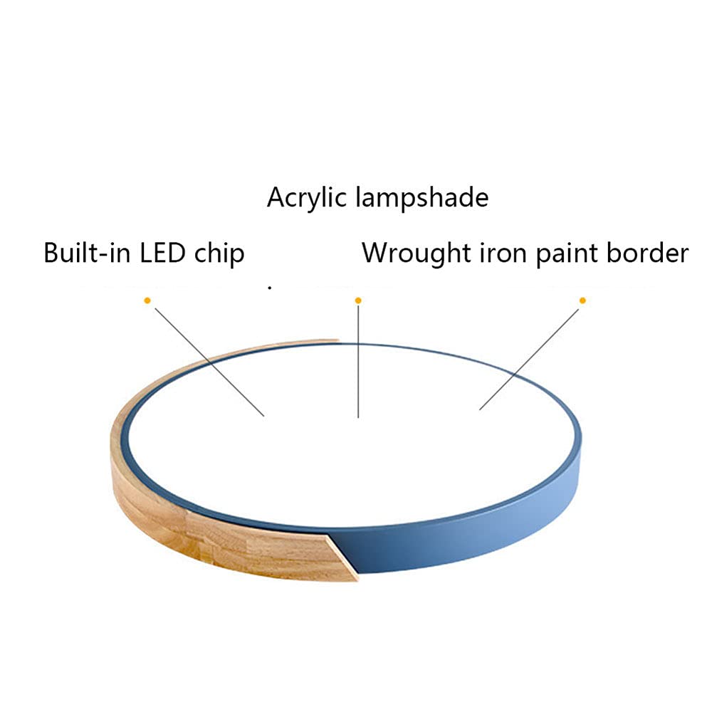 Tri-Color Dimmable LED Panel Ceiling Light - Flush Mount, Easy to Install, Nordic Macaron Style for Kids Room & Bedroom Lighting Fixtures | Energy Saving, Modern Home & Office Lighting Solution