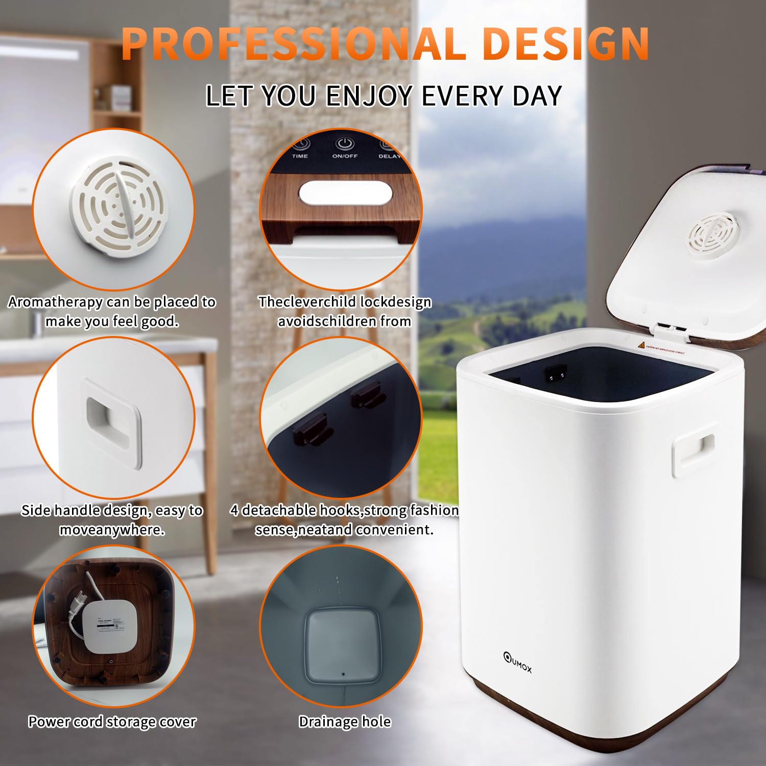 Premium Large Towel Warmer Bucket - 3 Heating Modes (20/40/60 Min) with Auto Shut Off & 24H Timer - Perfect for Warming Oversized Bathrobes, Blankets & Spa Towels - Ideal for Bathrooms, Spas & Luxury Home Use