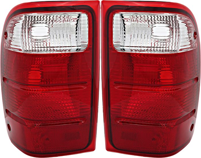Ford Ranger Tail Lights Set - Compatible with 2001-2005 Models (Driver & Passenger Side) | Durable Replacement for Off-Roading, Night Driving & Vehicle Customization