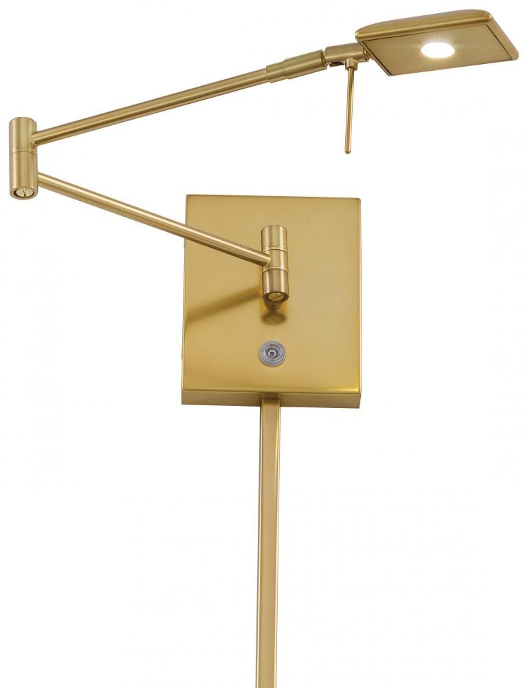 GEORGE KOVACS P4328-248 Modern LED Swing Arm Wall Lamp - Adjustable Reading Light for Bedroom, Office & Study Room