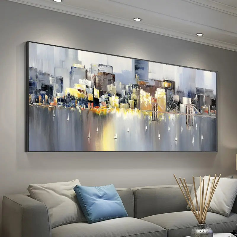 Urban Landscape Painting #UL 008 - Modern Wall Art for Home & Office Decor - Perfect for Living Room, Bedroom or Workspace