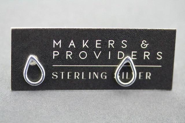 Open Teardrop Stud Earrings - 925 Sterling Silver Dangle Earrings for Women - Perfect for Casual, Party & Everyday Wear
