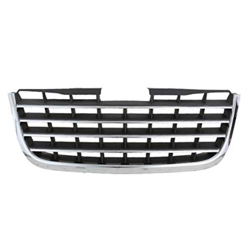 Perfit Liner Chrome Center Grille Grill Assembly Replacement Part - Compatible with 2008-2010 CHRYSLER Town & Country (Fits CH1200309, 5113228AA) - Perfect for Front End Restoration & Vehicle Customization