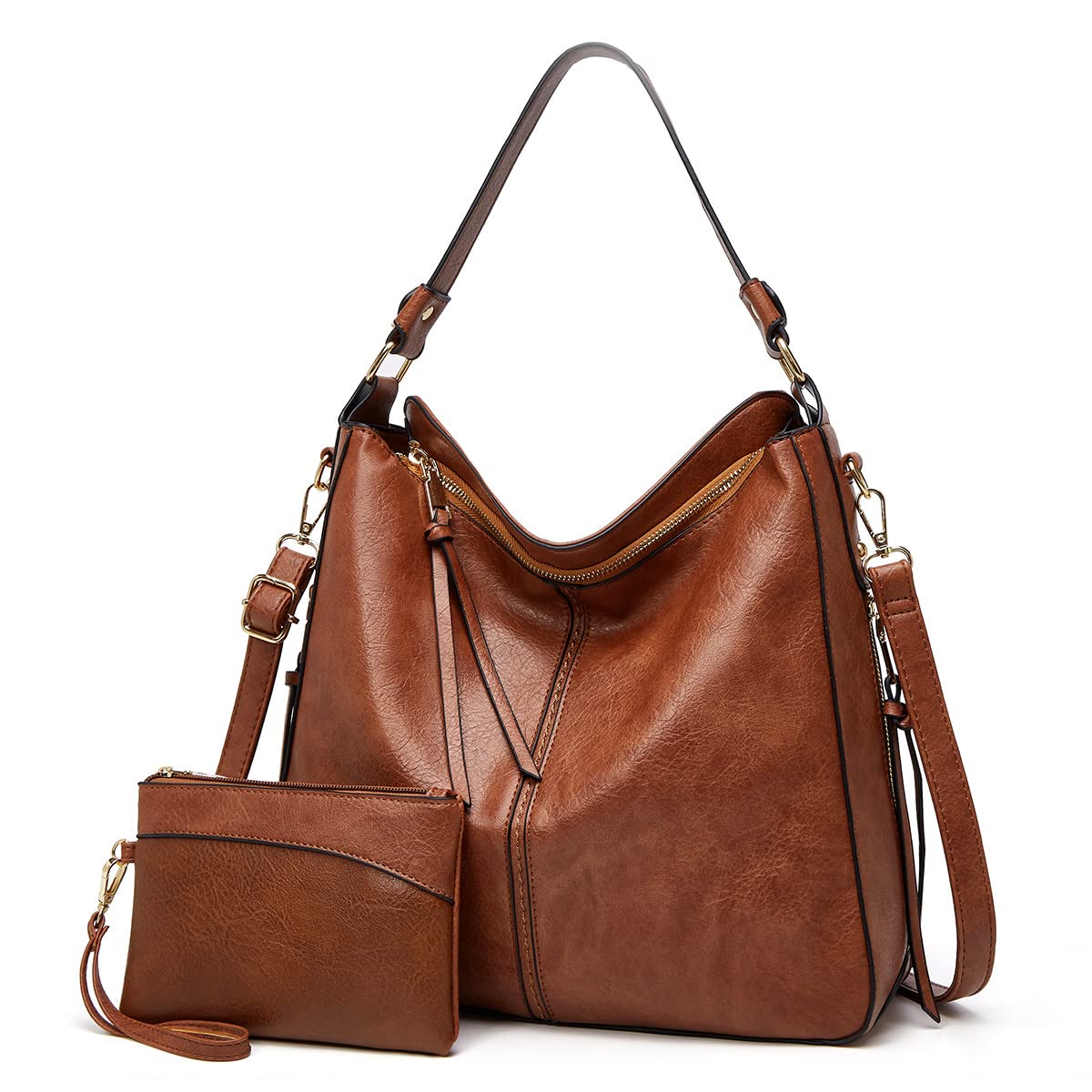 Stylish PU Leather Handbag & Purse Set for Women - Large Hobo Shoulder Bag, Fashionable Ladies Bags, Perfect Gift for Girls | Ideal for Work, Shopping & Everyday Use