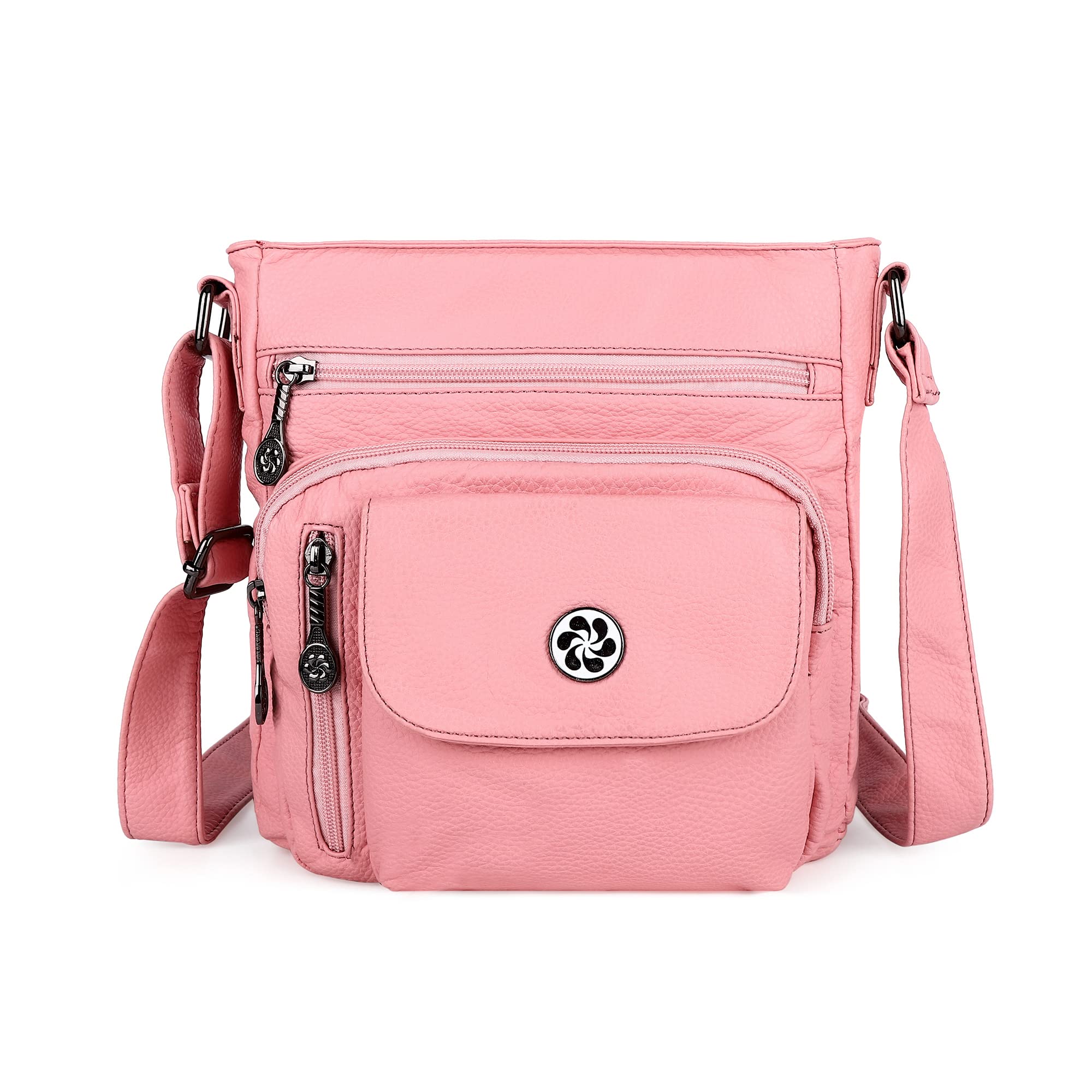 Angel Kiss Vegan Leather Crossbody Bag for Women - Adjustable Strap Small Shoulder Purse | Perfect for Work, Travel & Everyday Use