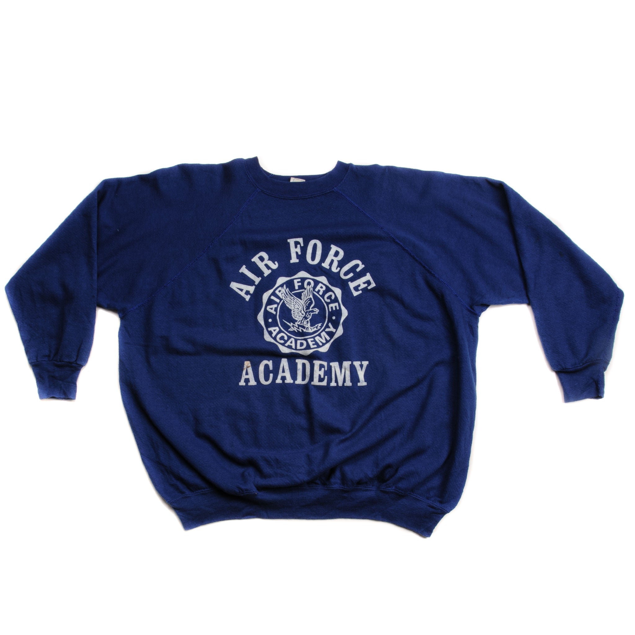 Vintage 70s Air Force Academy Sweatshirt - XL Size | Retro Military Style Pullover for Men & Women | Perfect for Casual Wear, Gym, and College Alumni Events