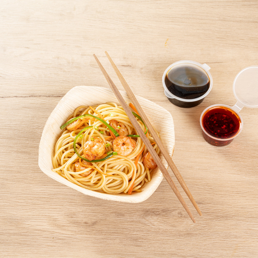 Bambuddha Brown Bamboo Contour Chopsticks - Eco-Friendly 9.5