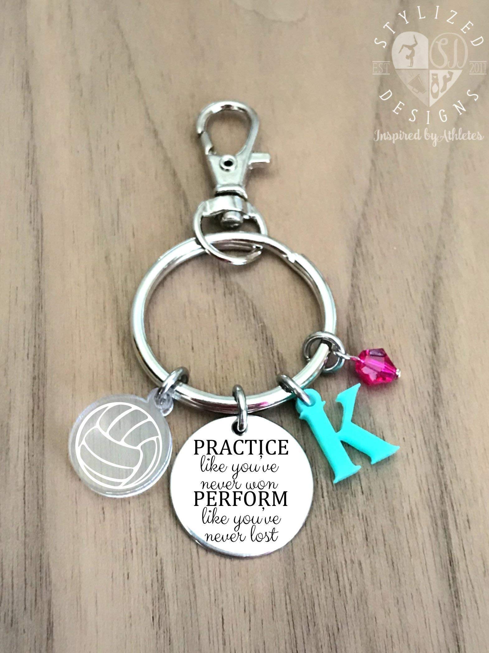 Personalized Volleyball Keychain - Custom Volleyball Key Chain for Women & Girls - Unique Volleyball Gifts for Players, Coaches & Fans - Perfect for Game Days, Team Gifts & Volleyball Enthusiasts