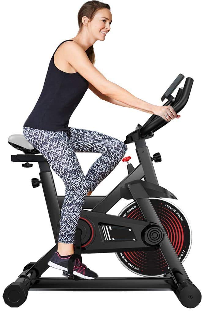 Magnetic Resistance Exercise Bike - Adjustable Indoor Cycling Bike with Comfortable Seat & Handlebar for Home Cardio Workout | US Stock | Perfect for Small Spaces, Apartment & Home Gym Fitness Training