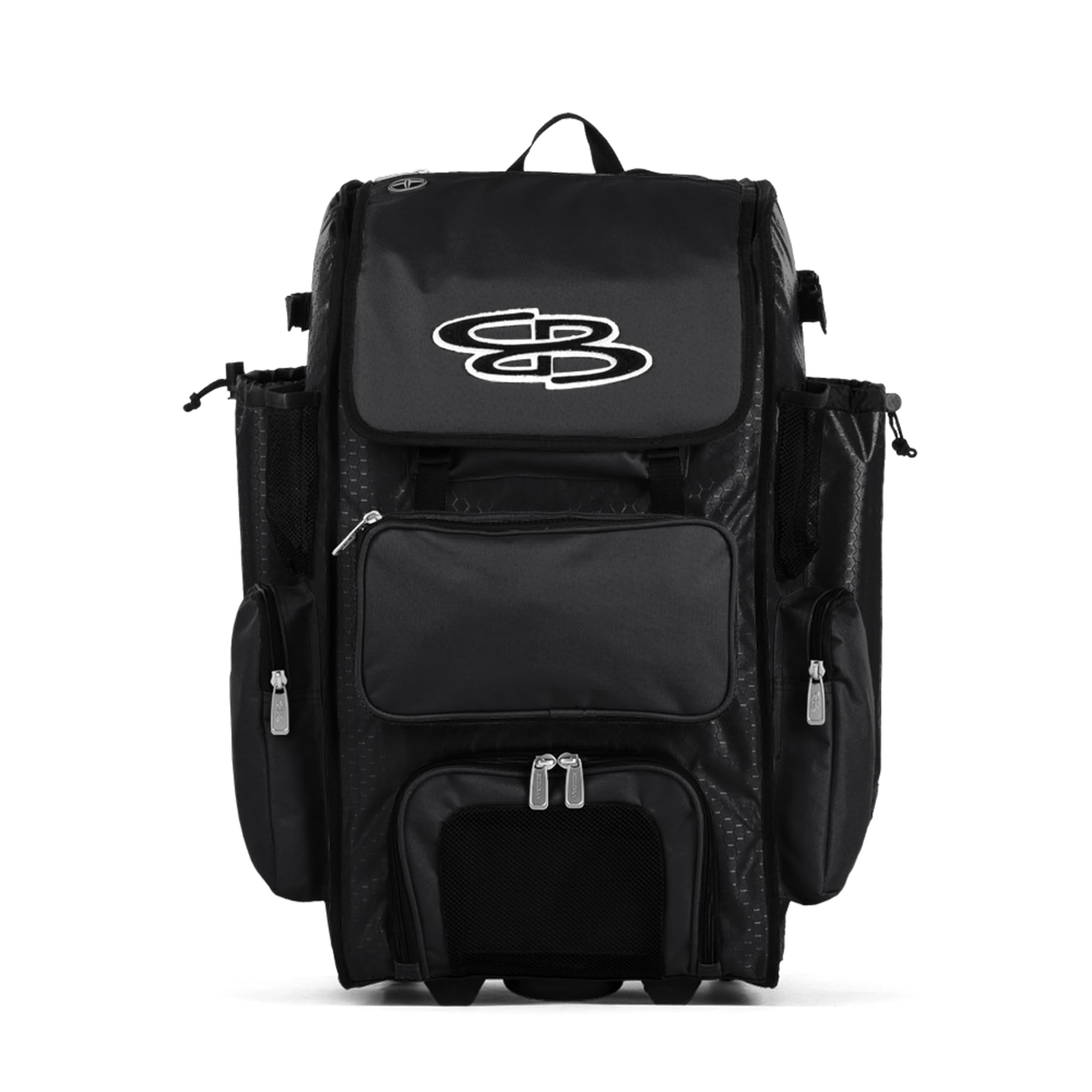Boombah Superpack Hybrid Rolling Bat Bag - Wheeled & Backpack Baseball Equipment for Travel & Games | Durable Sports Gear for Players & Teams