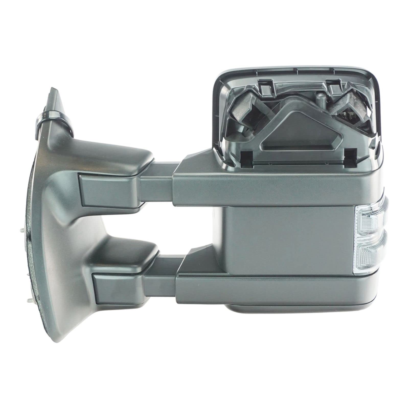 Ford Compatible Power Folding Heated Signal Mirrors - Chrome Clearance Tow Pair | Perfect for Trucks, SUVs & Towing Vehicles