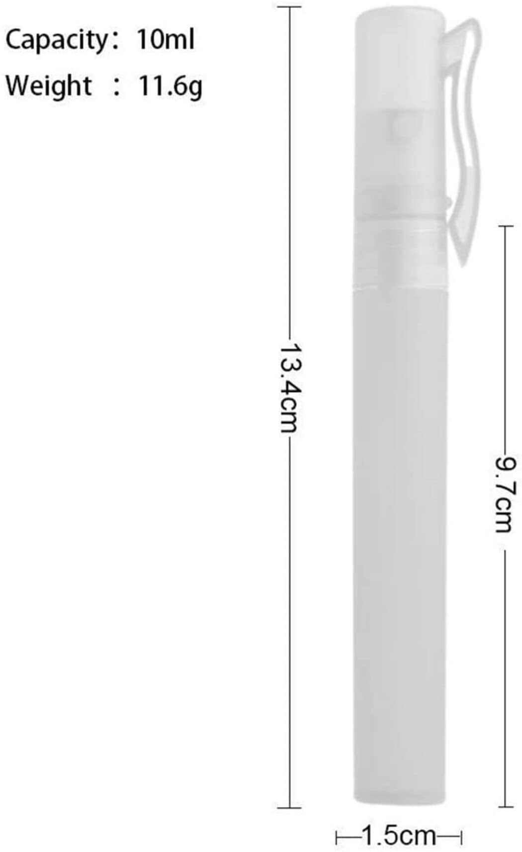 Symbah 10 Pack 10ml Mini Spray Bottles - Refillable Empty Plastic Fine Mist Travel Atomizer for Cosmetics, Hand Sanitizer, Essential Oils | Perfect for DIY Beauty, Travel Toiletries & Aromatherapy
