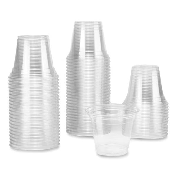 Clear 9 oz PET Plastic Cups - 50 Count Bulk Pack | Perfect for Parties, Picnics, and Office Events