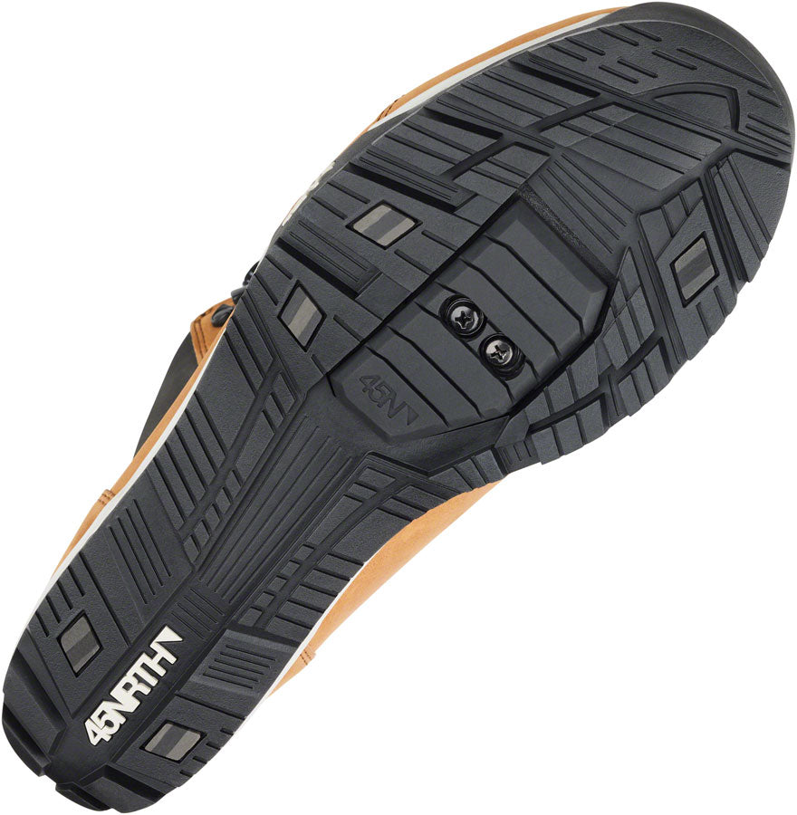 45NRTH Oland Cycling Boots for Men - Waterproof Winter Bike Shoes, Size 44 (US 10), Tan - Perfect for Cold Weather Commuting & Mountain Biking