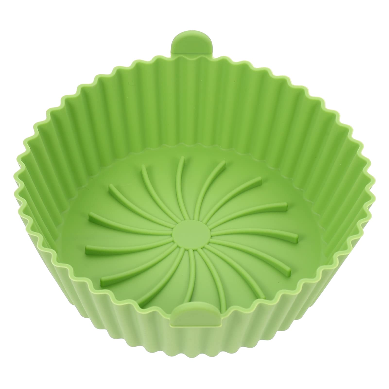 DOITOOL Air Fryer Accessories Set - 8 Inch Green Silicone Baking Mat, Non-Stick Parchment Paper, Cupcake Liners & Pot Liners for Air Fryer, Oven & Microwave - Durable, Heat-Resistant & Eco-Friendly Kitchen Tools for Healthy Cooking
