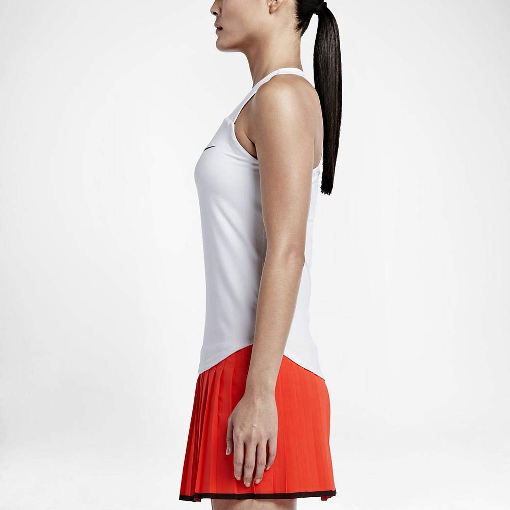 Nike Women's NikeCourt Pure Tennis Tank Top - White/Black (728739-100) - Size Small - Breathable & Lightweight for Tennis, Workouts & Casual Wear