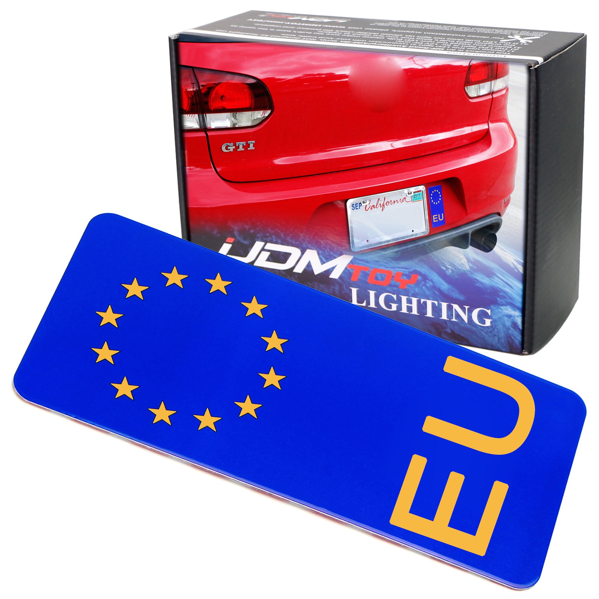 EU Euro Rear Bumper License Plate Sticker Badge - Durable Vinyl Decal for Cars, Trucks & SUVs - Perfect for European Car Enthusiasts & Show Vehicles