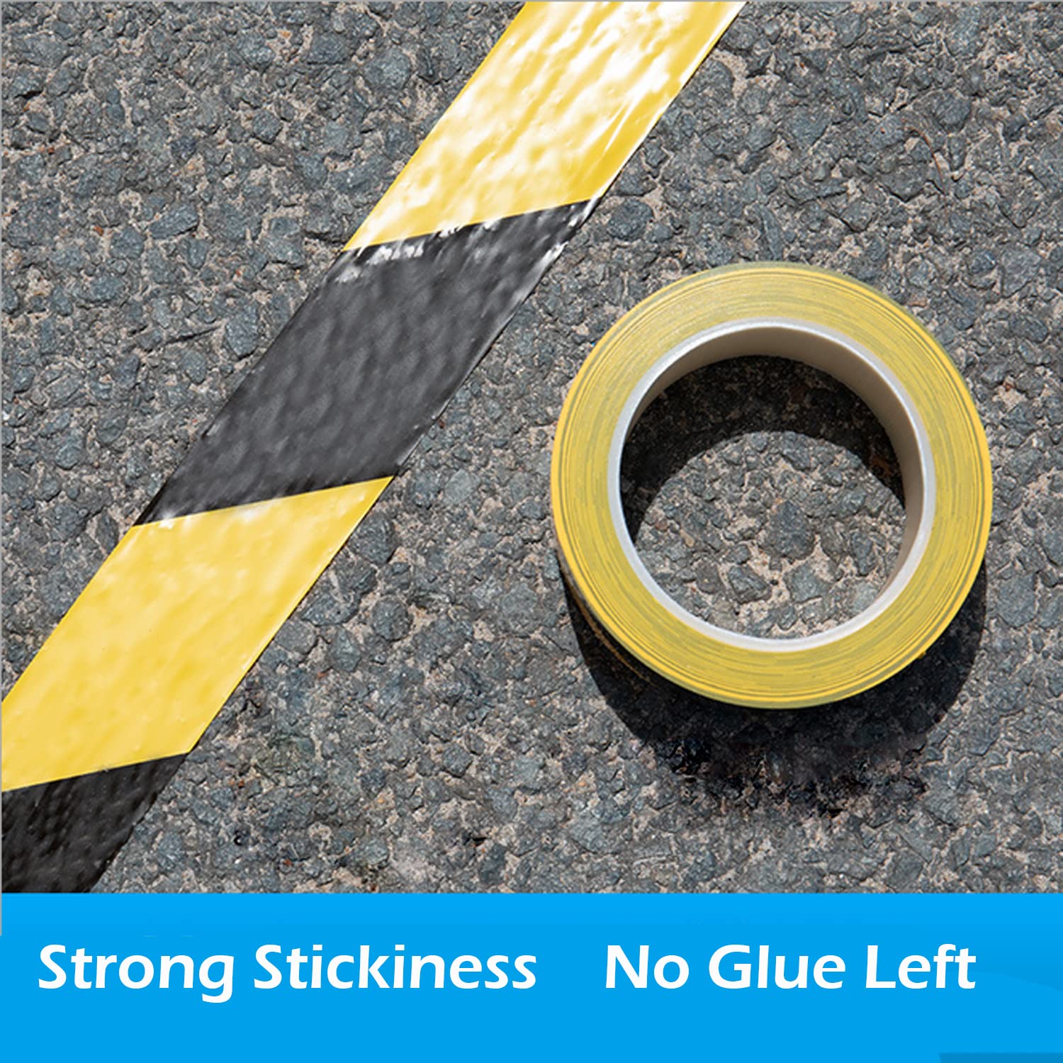 Black & Yellow Heavy Duty Duct Tape - 2 Inch x 108 Feet Multipurpose Floor Marking Tape for Workshop, Warehouse & Hazard Warning | Waterproof, Wear-Resistant Adhesive for Industrial & Home Use