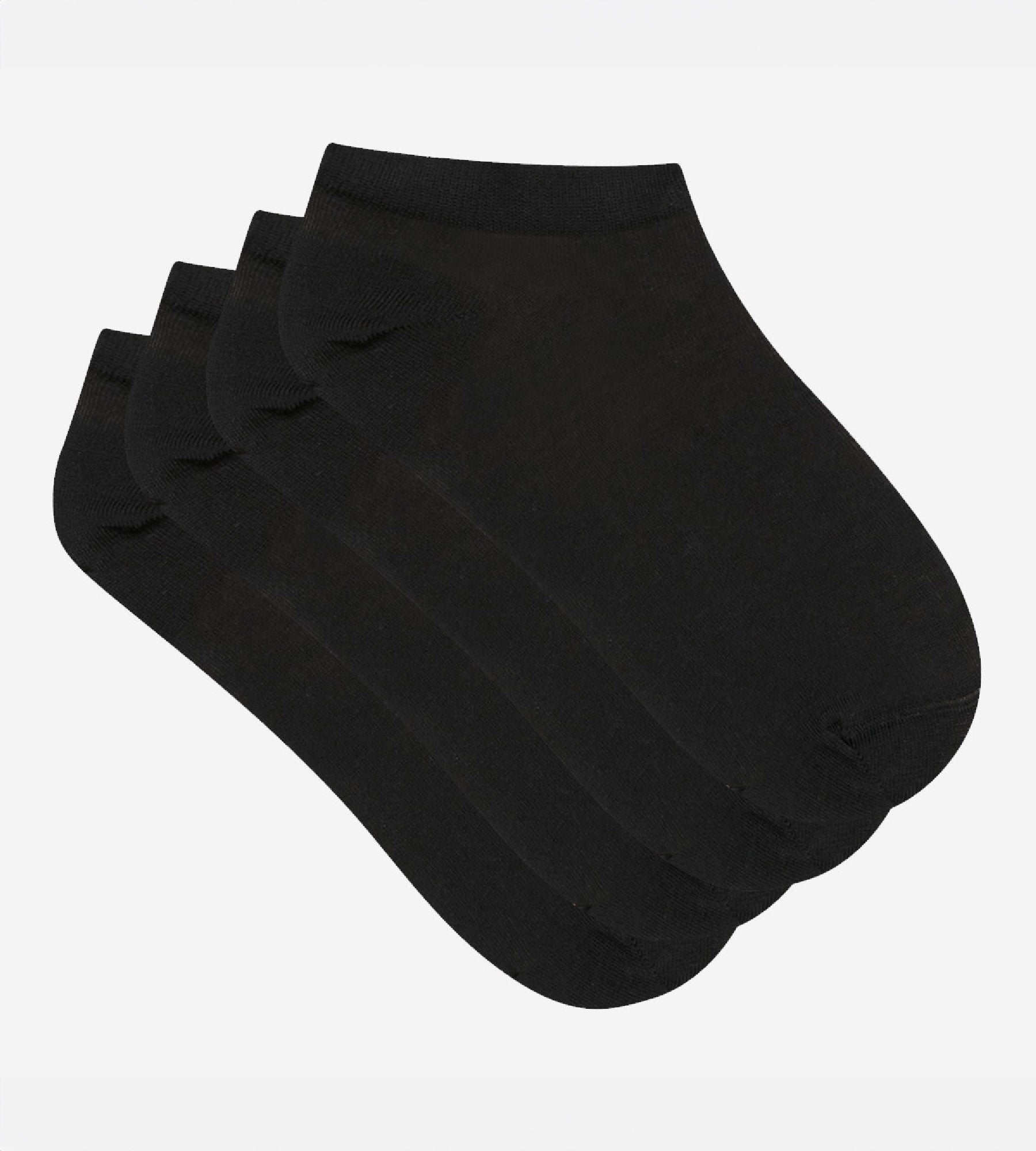2 Pairs of Black No-Show Socks for Women - Lightweight Cotton Invisible Ankle Socks for Casual Wear, Sneakers & Flats