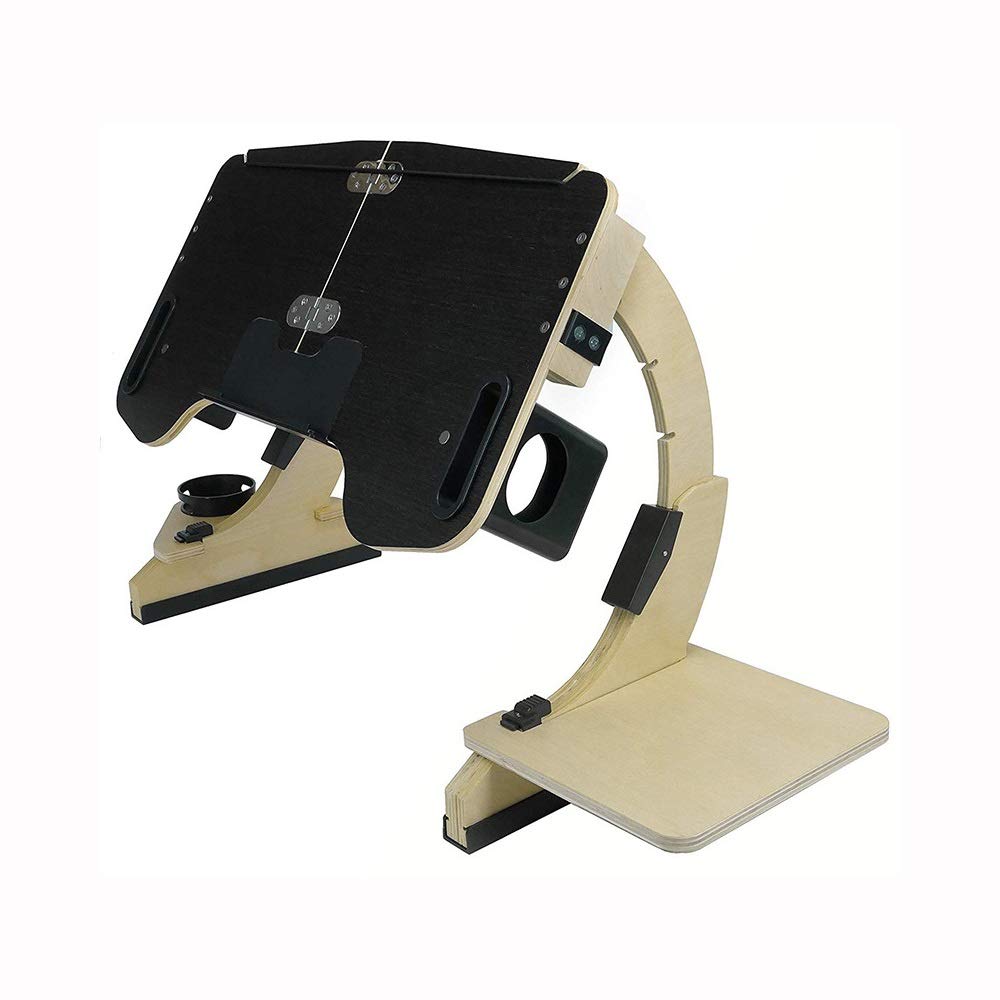 Adjustable Wooden Foldable Notebook Stand - Portable Laptop Cooling Stand with Multi-Angle for MacBook, iPad & Tablets - Perfect for Home, Office & Travel (Color: Brown)