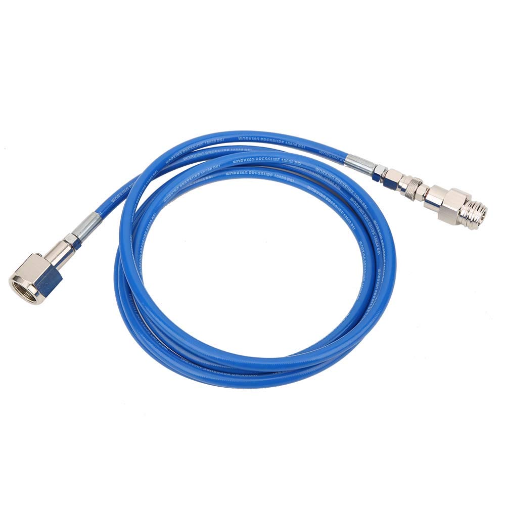2.5m/8.2ft High Pressure CO2 Refill Adapter Hose Kit - W21.8-14 DIN477 Compatible for SodaStream, Kegs, Aquariums & Paintball Tanks (Blue) - Perfect for Home Brewing, Carbonation & Beverage Dispensing