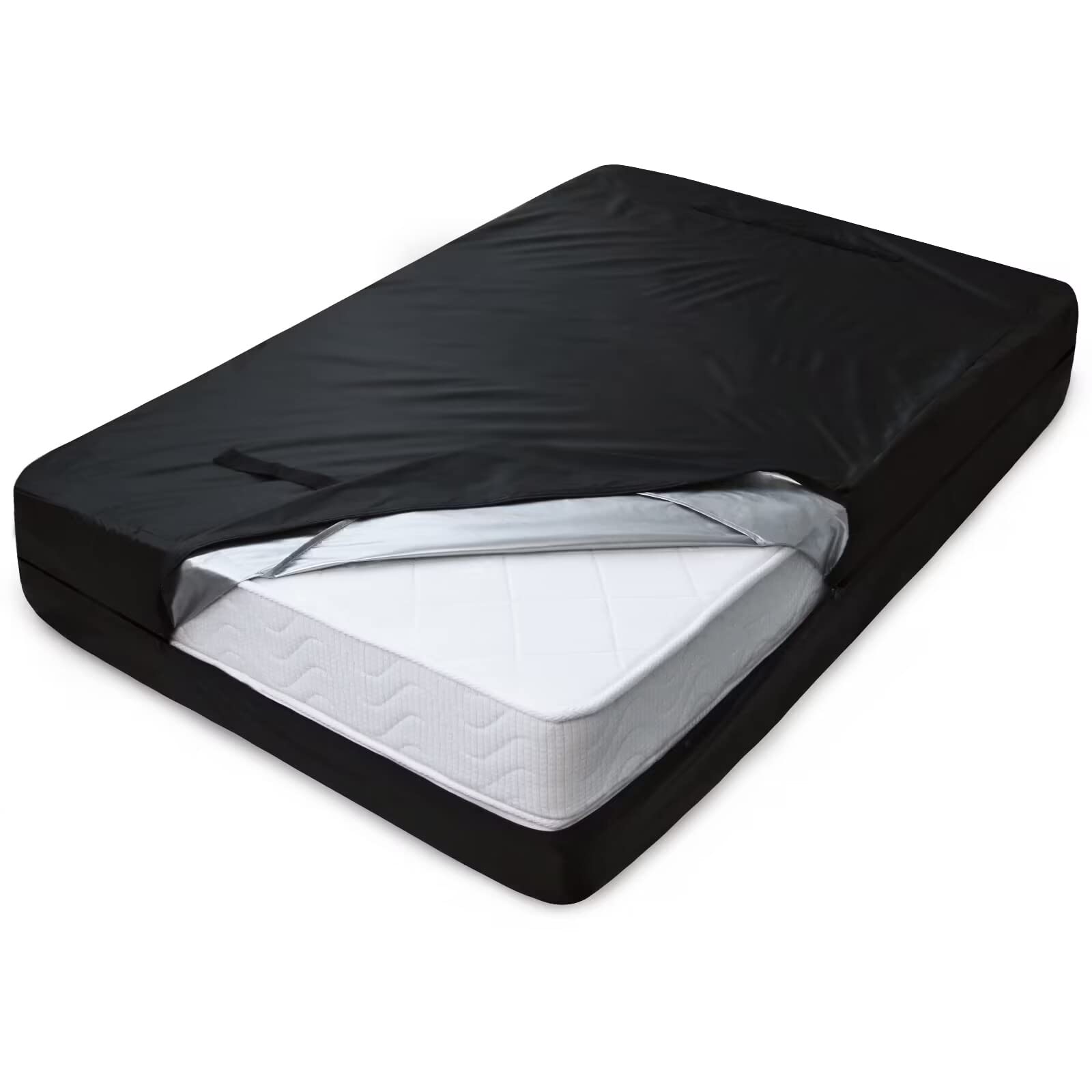 Heavy Duty Twin XL Mattress Bag - Waterproof Cover with Handles for Moving & Storage, Black - Perfect for Home Relocation & Long-Term Storage