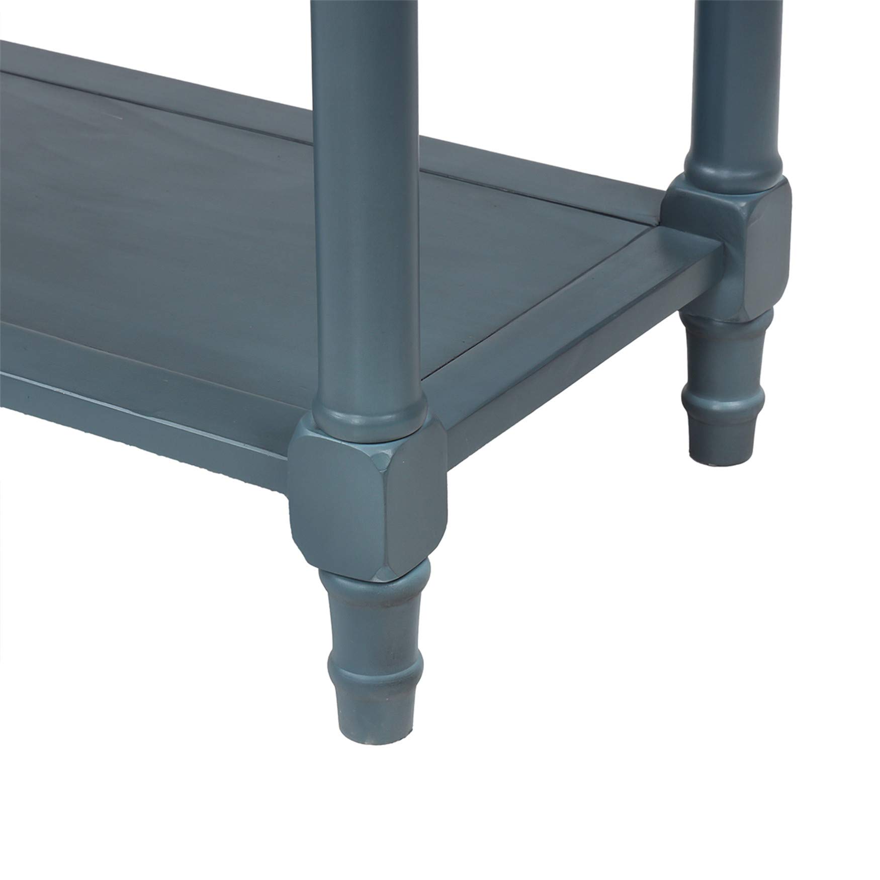 Narrow Navy Console Table with Drawers - Small Entryway Table, Sofa Side Table for Hallway, Living Room & Bedroom - Perfect for Storage and Decor