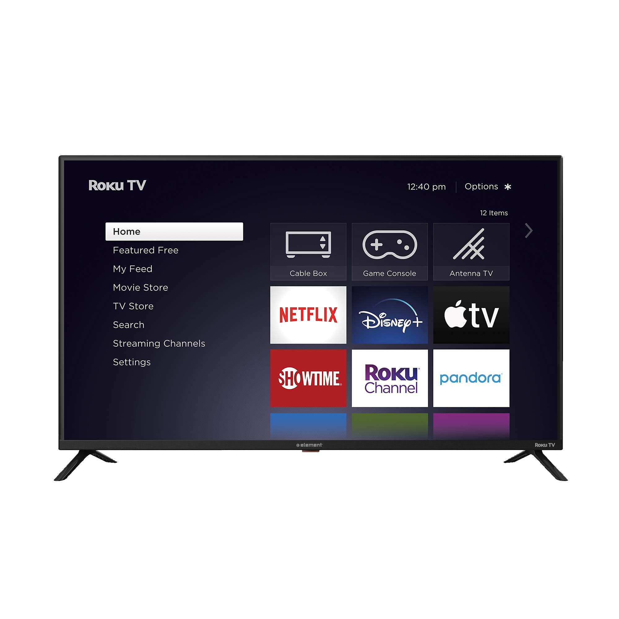Element Electronics E4AA43R-G 43 Inch 4K UHD Smart LED TV with Roku Streaming - Certified Refurbished for Home Theater & Gaming Entertainment